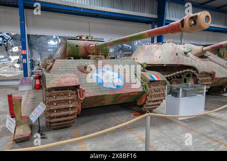Panzer VI Tiger Tank at Museum of Armored Vehicles in Saumur, France Stock Photo