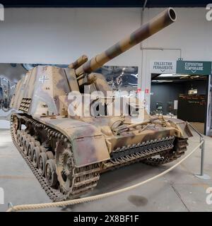 Hummel at Museum of Armored Vehicles in Saumur, France Stock Photo