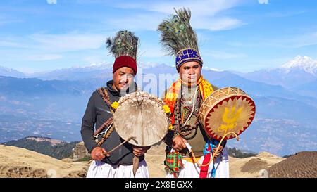 NEPAL, SAILUNG, December 2023, Zakhri Tribe Man Posing For Camera Stock Photo