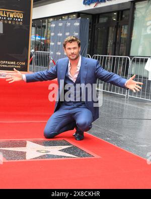 May 23, 2024, Los Angeles, California, USA: CHRIS HEMSWORTH is honored with a star on the Hollywood Walk of Fame. (Credit Image: © Nina Prommer/ZUMA Press Wire) EDITORIAL USAGE ONLY! Not for Commercial USAGE! Stock Photo