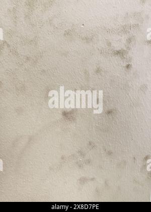 A dirty wall with marks and smudges, fingerprints and dirt marks on a smudged wall that needs to be cleaned Stock Photo