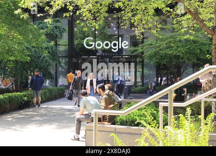 Exterior of Google offices on Pancras Square at Kings Cross, in north London, UK Stock Photo