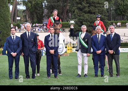 Rome, Italy. 24th May, 2024. Germany win the CSIO5* Nations Cup - 1.60m, NATIONS CUP INTESA SANPAOLO, 24 May 2024 at the Piazza di Siena in Rome, Italy. Credit: Independent Photo Agency/Alamy Live News Stock Photo
