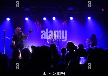 Munich, Germany. 23rd May, 2024. Munich, Germany, May 23rd 2024: Nervosa on stage during the Jailbreak 2024 tour at Backstage Halle, Munich. (Sven Beyrich/SPP) Credit: SPP Sport Press Photo. /Alamy Live News Stock Photo