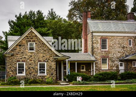 New York, NY USA - October 08, 2016:  The Van Cortlandt House, also known as the Van Cortlandt Mansion, is the oldest known surviving house in the Bro Stock Photo