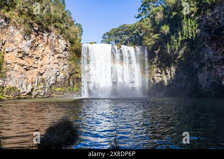 Dangar falls waterfall near Dorrigo on Waterfall Way in regional New South Wales,Australia,autumn 2024 Stock Photo