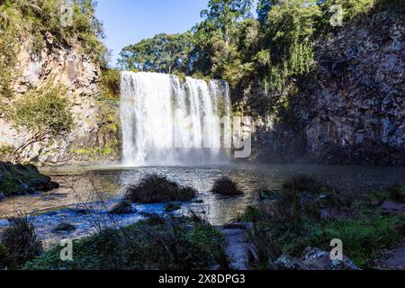 Dangar falls waterfall near Dorrigo on Waterfall Way in regional New South Wales,Australia,autumn 2024 Stock Photo