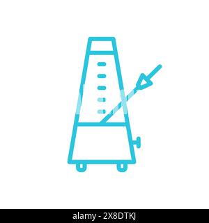 Rhytm metronome icon. Isolated on white background. From blue icon set. Stock Vector