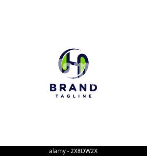 Letter H With Rotating Effect. Drones With Environmentally Friendly Technology Illustrated In Letter H With The Rotating Effect That Forms Leaf Icons. Stock Vector