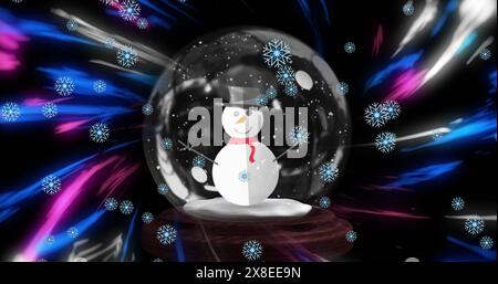 Christmas greeting card with the image of a snowman Stock Photo - Alamy