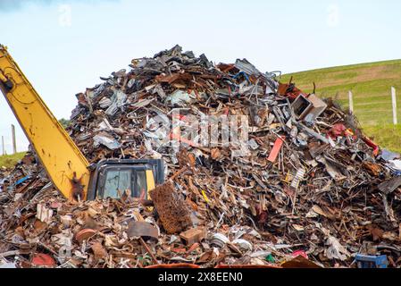 Industrial Scrap Metal Junk Yard Stock Photo