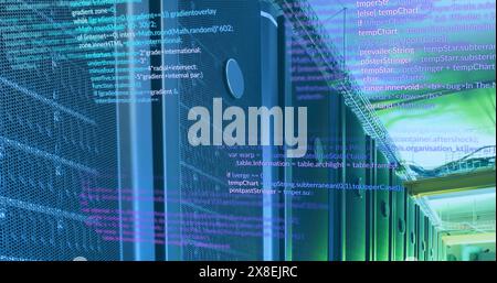 Image of programming language over data server systems Stock Photo