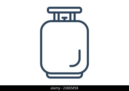 Gas icon. gas cylinders. icon related to utilities. line icon style. utilities elements vector illustration Stock Vector
