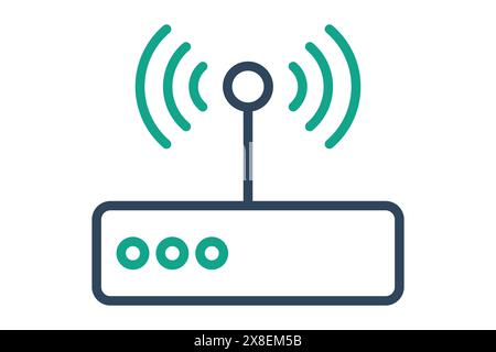 Internet icon. icon related to utilities. line icon style. utilities elements vector illustration Stock Vector