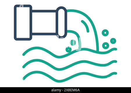 Sewer icon. icon related to utilities. line icon style. utilities elements vector illustration Stock Vector