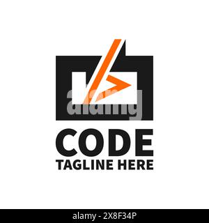 programming logo template , coding vector Stock Vector