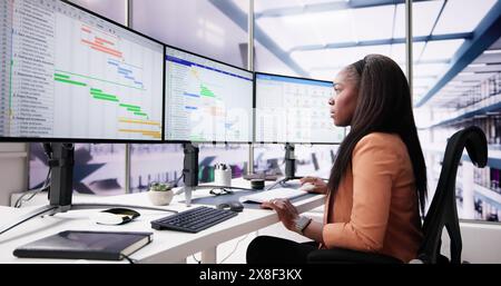 Business Schedule Calendar And Agenda Gantt Report Stock Photo