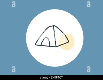 Camping flat icon Stock Vector