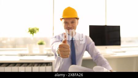 Creative Achitect Working at Engineering Office Stock Photo