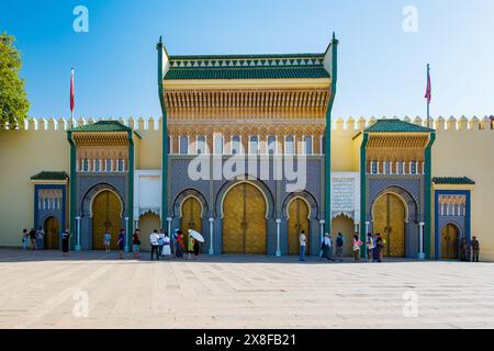Fes, Morocco Magnificent gates of the Royal Palace in Fez, Fes Stock ...