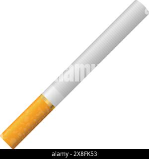 Cigarette icon in flat style. Smoking vector illustration on isolated background. Tobacco sign business concept. Stock Vector