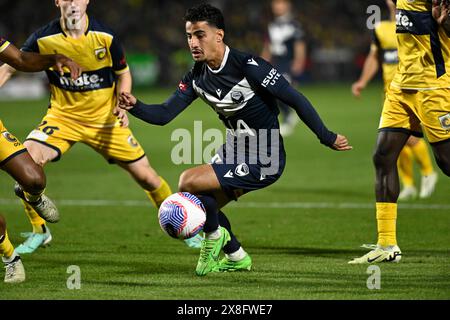 25th May 2024; Industree Group Stadium, Gosford, NSW, Australia: A-League Football, Finals Series, Grand Final, Central Coast Mariners versus Melbourne Victory; Daniel Arzani of Melbourne Victory Credit: Action Plus Sports Images/Alamy Live News Stock Photo