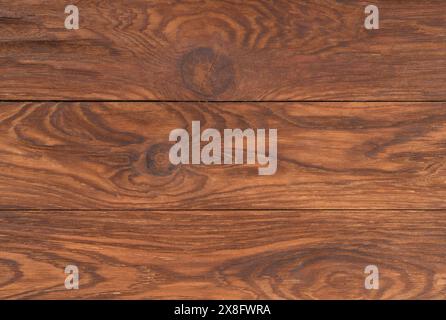 Brown empty wooden boards background, top view Stock Photo