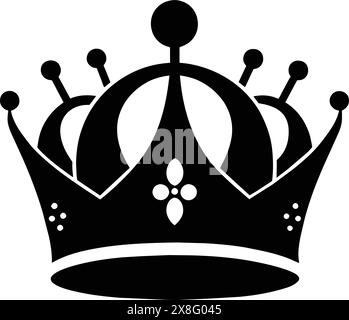 Crown Silhouette, Great for creating certificates, awards, celebratory posters, certificates, awards, celebratory, Royalty and Luxury Designs Stock Vector