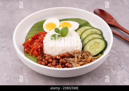 Close up of Nasi lemak Malaysian food Stock Photo