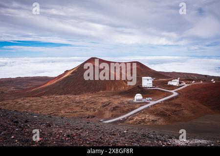 Hawaii, HI USA - October 29, 2016: W. M. Keck Observatory at the Hawaii Volcanoes National Park. Stock Photo