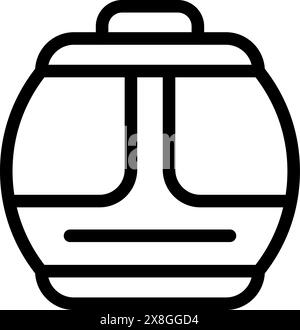 cable car line art minimalist logo vector illustration design Stock ...