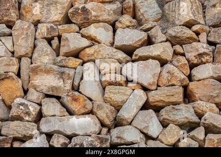 Rugged Stone Wall Surface Texture Background Stock Photo