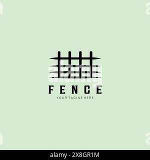 Fence logo vector illustration design Stock Vector