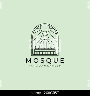 islamic logo vector with sunburst icon symbol illustration design Stock Vector