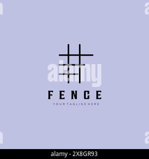 Fence design logo template illustration Stock Vector