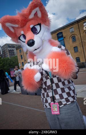 London, UK, 25th May, 2024. A furry attending the 2nd day of Comic Con London. Credit: James Willoughby/Alamy Live News Stock Photo