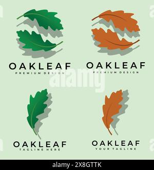 set of various leaf logo vector illustration template icon design Stock Vector