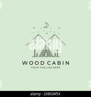 Cabin logo vector illustration design Stock Vector