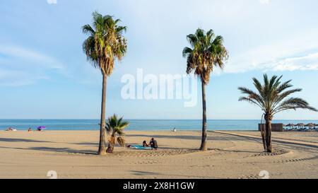 Estepona, Spain - September 9th 2019: Day at the beach Stock Photo