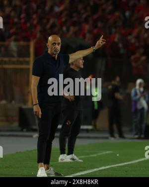 Cairo, Egypt. 25th May, 2024. CAIRO, EGYPT - MAY 25: Head coach Miguel Cardoso of ES Tunis during the CAF Champions League Final Second Leg match between Al Ahly and Esperance Sportive Tunis at Cairo International Stadium on May 25, 2024 in Cairo, Egypt. (Photo by M.Bayoumy/SFSI) Credit: Sebo47/Alamy Live News Stock Photo