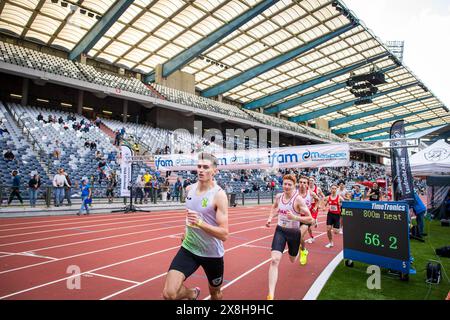 Brussels, Belgium. 25th May, 2024. Athletes pictured during the IFAM Outdoor (World Athletics Continental Tour, Bronze Meeting, Saturday 25 May 2024, in Brussels. BELGA PHOTO LUCIEN LAMBOTTE Credit: Belga News Agency/Alamy Live News Stock Photo