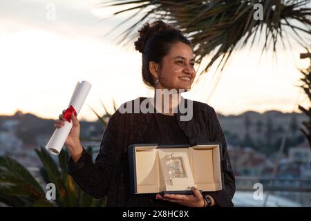 Cannes, France. 25th May, 2024. Payal Kapadia wins the Grand Prix Award for the film All We Imagine As Light, pictured at the Award Winner’s photo call at the 77th Cannes Film Festival. Credit: Doreen Kennedy/Alamy Live News. Stock Photo