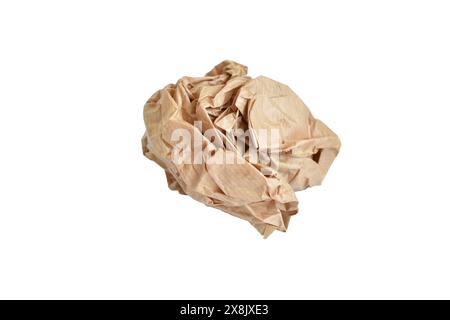 Crumpled paper lunch bag - trash. High quality photo Stock Photo
