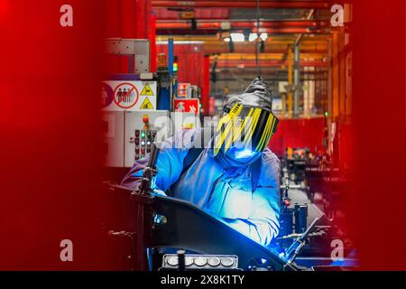 Dobris, Czech Republic. 23rd May, 2024. Production plant of compact machinery manufacturer Doosan Bobcat EMEA, in Dobris, Czech Republic, pictured on May 23, 2024. Credit: Miroslav Chaloupka/CTK Photo/Alamy Live News Stock Photo