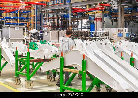 Dobris, Czech Republic. 23rd May, 2024. Production plant of compact machinery manufacturer Doosan Bobcat EMEA, in Dobris, Czech Republic, pictured on May 23, 2024. Credit: Miroslav Chaloupka/CTK Photo/Alamy Live News Stock Photo