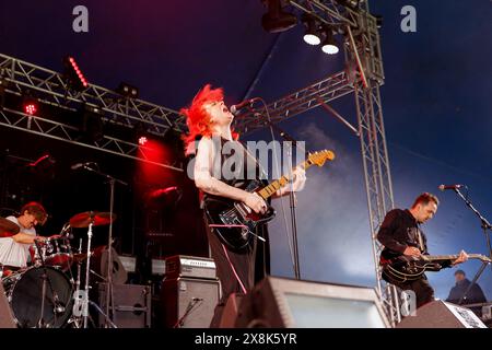 May 25, 2024, Leeds, United kingdom: Dublin Punk band Sprints Live At Leeds In The Park 2024. (Credit Image: © Andy Von Pip/ZUMA Press Wire) EDITORIAL USAGE ONLY! Not for Commercial USAGE! Stock Photo