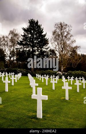 Luxembourg American Cemetery in Luxembourg City, Luxembourg. Stock Photo