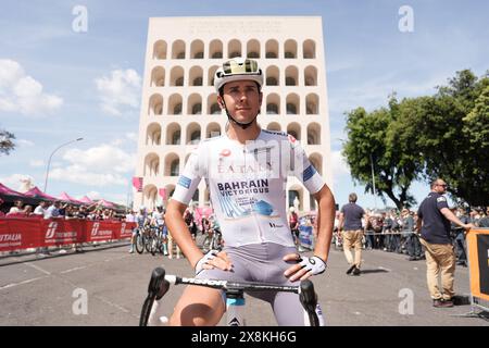 Roma, Italia. 26th May, 2024. Tiberi Antonio (Team Bahrain -Victorius) Preparation for the start during the stage 21 of the of the Giro d'Italia from Rome to Rome, Italy. Sunday, May 26, 2024 Sport cycling (Photo by Massimo Paolone/Lapresse) Credit: LaPresse/Alamy Live News Stock Photo