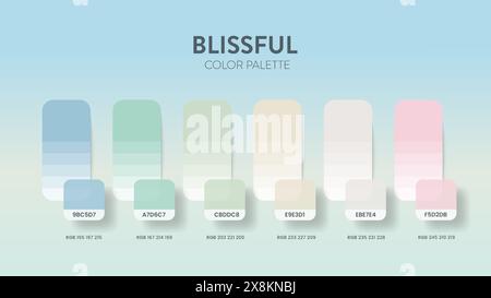 Color palette guide in Blissful colour theme collections. Color ...