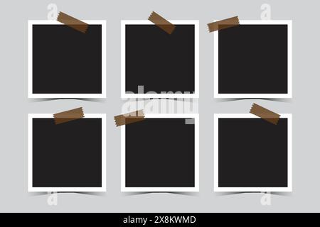 Templates photo collage image frames for photo or Picture Stock Vector